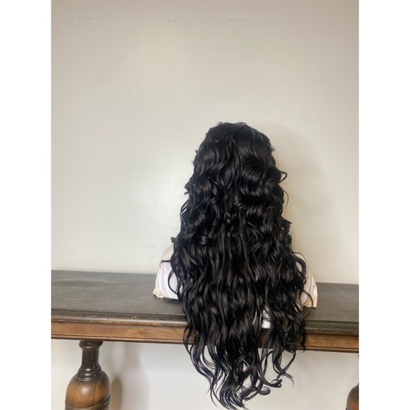 8. JEWEL | 13 X 6 BLACK DEEP WAVE FREE PART LACE FRONT WIG - Picture 4 of 5